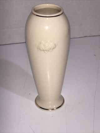 Vintage Lenox China Rose Bud Vase - Ivory with Gold Trim 2