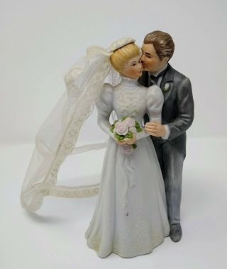 Vintage 1989 Enesco Bride Groom Figurine Treasured Moments Cake Topper