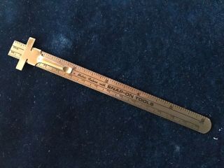 Snap On Pocket 6 " Rule Depth Gauge “build For A Metric Future”