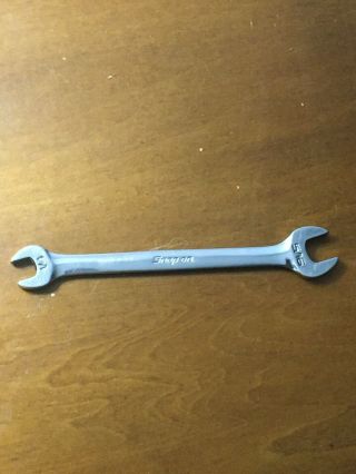 Snap On Tools (1/4” X 5/16”) Double Open End Wrench Vo810 Logo No Id Marks