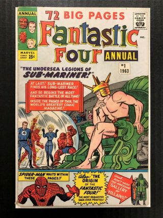 - Fantastic Four Annual 1 Origin Namor Sub - Mariner,  1st Dorma & Krang Vg/fn 