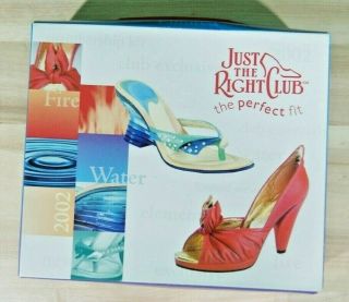 Just The Right Shoe Membership Duo Set Fire&water Miniature Shoes W/box&coa