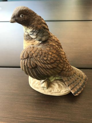 Vintage Lefton Ruffed Grouse Figurine Ceramic Hand Painted Made In Japan