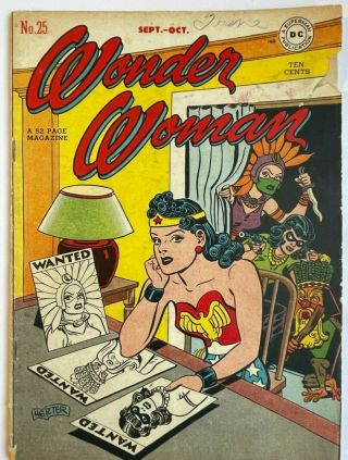Wonder Woman 25 - Dc Comics 1947 Dolly Madison Golden Age