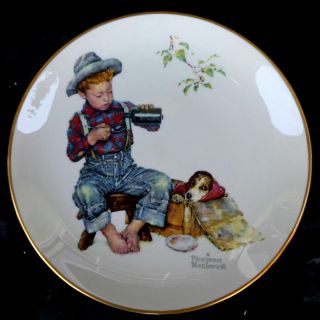 1971 Gorham Norman Rockwell Summer - The Mysterious Malady Plate 10 " 5/8 Exc.