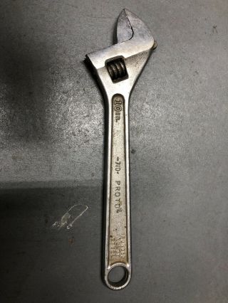 Proto 710 10 " Adjustable Wrench.  Made In Usa.