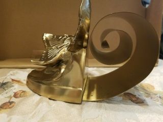 Vintage PM Craftsman Brass Butterfly Bookend / Display w/Coil 2
