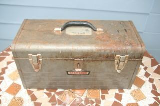 Vintage Craftsman Steel Tool Box 18 X 8 X 9 1/8 With Tray