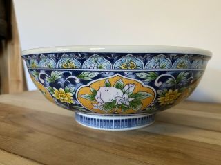 Andrea By Sadek Decorative Bowl Made In Japan,  Floral Decorated Inside & Outside