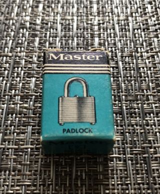 Vintage Master Lock No.  9 Padlock W/box Milwaukee 2 Keys Mini