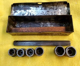 Vintage Bethlehem Pa Spark Plug Co " Quickway " Incomplete Socket Wrench Set