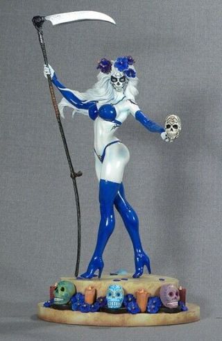 Cs Moore Studio Lady Death La Muerta Azul Variant Edition Statue Le 150 -