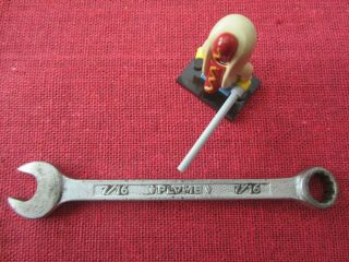 Vintage Plomb Tool 1214 7/16 " Combination Wrench Pebble Usa