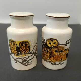 Vintage Enesco Ceramic Owl Salt And Pepper Shakers Korea