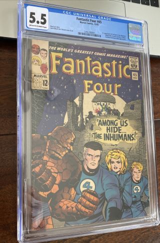 Fantastic Four 45 Marvel 1965 Cgc 5.  5 Comic 1st The Inhumans