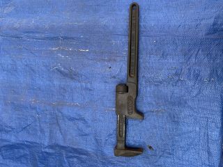 Antique Trimo Trimont 18 " Stillson Alloy Steel Pipe Wrench Pat’d 12 - 10 - 1911