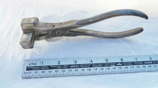 Antique Leatherworking Gripping Pliers By Hbb Old Tool
