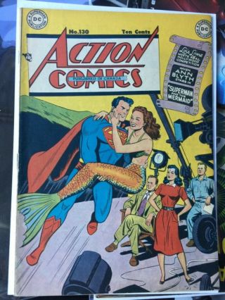 Rare 1950 Golden Age Action Comics 130 Classic Ann Blyth Cvr Complete