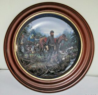 Gallant Men Of The Civil War " Stonewall Jackson " By John Paul Strain With Frame