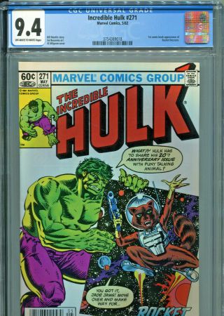Incredible Hulk 271 (marvel 1982) Cgc Certified 9.  4