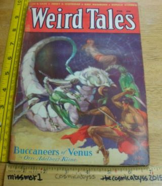 Weird Tales February 1933 Pulp Vintage Hp Lovecraft J.  Allen St.  John Cover