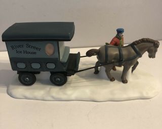 Dept 56 Heritage Village River Street Ice House Cart Horse Carriage England
