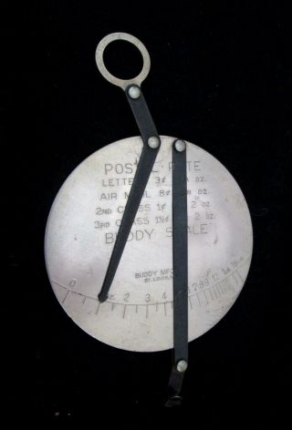 Vintage Buddy (st.  Louis,  Mo) Hand Held Postal Letter Scale -