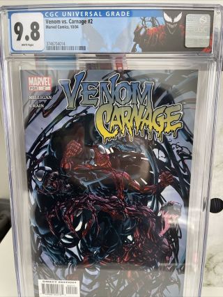 Venom Vs Carnage 2 (2004) Cgc 9.  8 - 1st Appearance Toxin - Custom Carnage Label