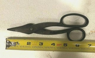 Vintage 7 " Tin Snip / Sheet Metal Shears - Unusual Size