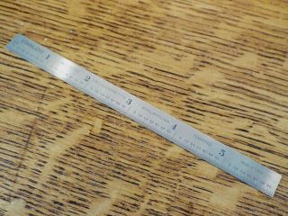 Vintage L.  S.  Starrett Co.  6 " Inches Stainless Steel Ruler No.  1309r
