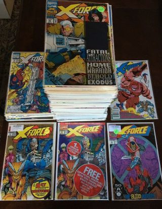 X - Force 1 - 129 Marvel X - Men Comic Book Complete Series Set,  Annuals Vf/nm 1991