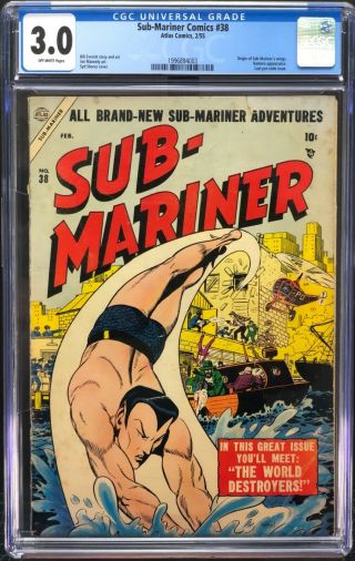 Sub - Mariner Comics 38 - Cgc 3.  0 - Classic Key -