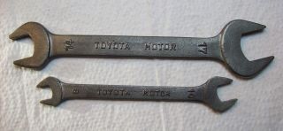 Vintage Toyota Motor Tool Kit Wrenches,  14mm - 17mm & 8mm - 10mm,