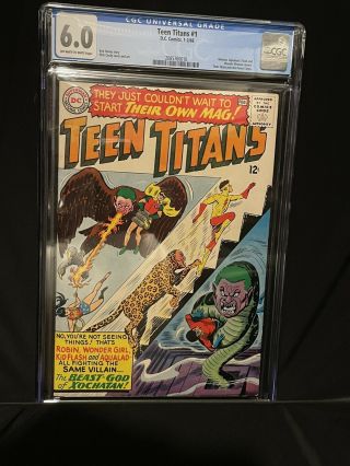 Dc Comics Teen Titans 1 Cgc 6.  0 Ow/wp Bob Haney Nick Cardy Silver Age 1966