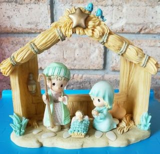 Precious Moments Nativity Scene With Baby Jesus,  Mary,  & Joseph