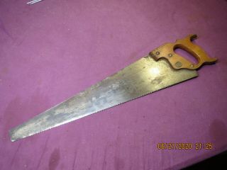 Vintage Disston Townsman Hand Saw 26 Inch Blade