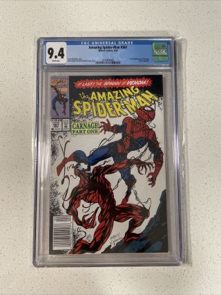 The Spider - Man 361 Newsstand Cgc 9.  4 1st Appearance Of Carnage