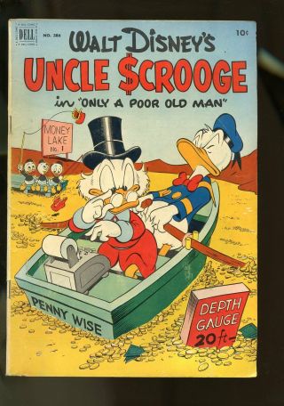 Four Color 386 Vg 4.  0 Uncle Scrooge In Only A Poor Old Man 1952 Dell Comics