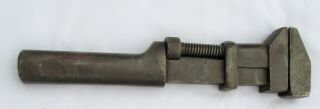 Vintage Antique Coes 8 1/2 " Adjustable Monkey Pipe Wrench Solid Steel Handle