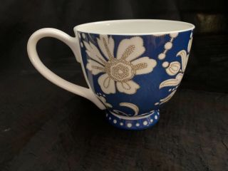 Portobello By Inspire Coffee Mug Tea Cup Lexi Navy Floral Blue White Bone China