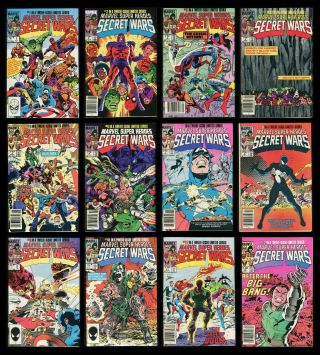 Marvel Heroes Secret Wars Comic Set 1 - 2 - 3 - 4 - 5 - 6 - 7 - 8 - 9 - 10 - 11 - 12 Symbiote