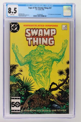 Saga Of The Swamp Thing 37 - Dc 1985 Cgc 8.  5 1st App Of John Constantine