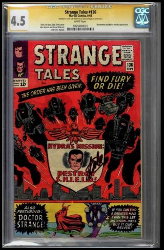 Strange Tales 136 Cgc 4.  5 White Pages Ss Stan Lee 1025490026