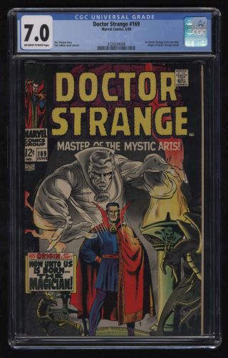 Doctor Strange 169 Cgc 7.  0 Ow/w Pgs Dr 1st Own Title Origin Marvel
