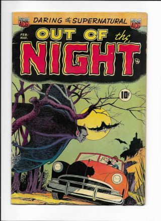 Out Of The Night 1 Vg/fn 1952 Acg Golden Age Pre - Code Horror