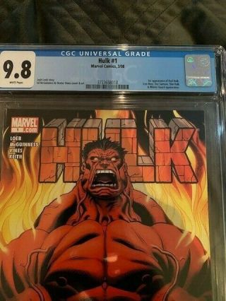 Hulk 1 First Appearance Red Hulk.  CGC 9.  8 Graded 2