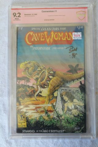 Cavewoman 1 Basement Comics Budd Root 1993 1st Appearance Cbcs 9.  2 Signed Cgc