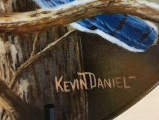 KNOWLES Decorative Bird Art Plate - The Blue Jay - Kevin Daniel 2