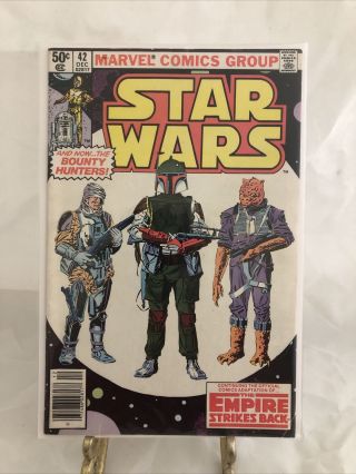 Star Wars 42 (dec 1980) Newsstand 1st Appearance Boba Fett In Marvel Comics.