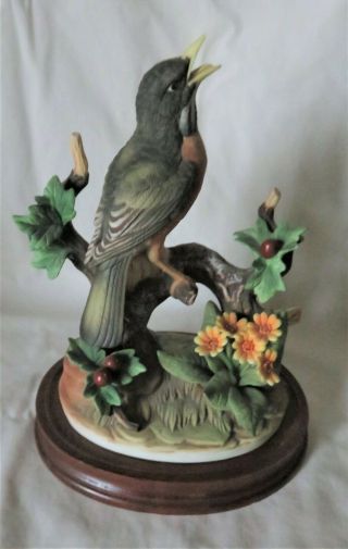 Robin By Andrea - 8 " Robin Bird Figurine Statue - Andrea By Sadek - Japan